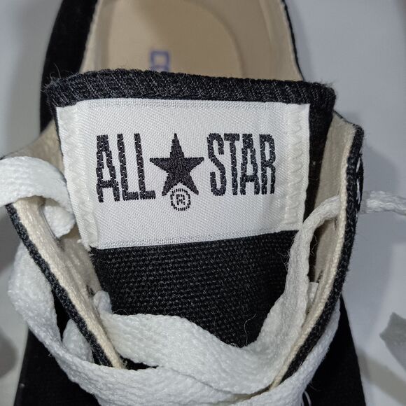 Vintage Converse All Star Black Low Tops Size Mens 10.5 Women\'s 12.5 Excellent main image 6